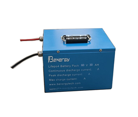 Paquete recargable de la célula del litio de la batería LiFePO4 60V de la caja del hierro 30AH para el triciclo eléctrico E - vespa del carrito
